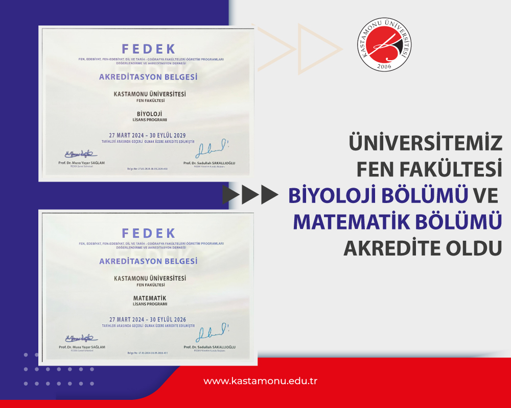 Kastamonu Üniversitesi Fen Fakültesi, Akreditasyon Başarısıyla Kalite Standartlarını Yükseltiyor